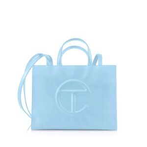 Telfar Light Blue Shopping Bag with dust bag